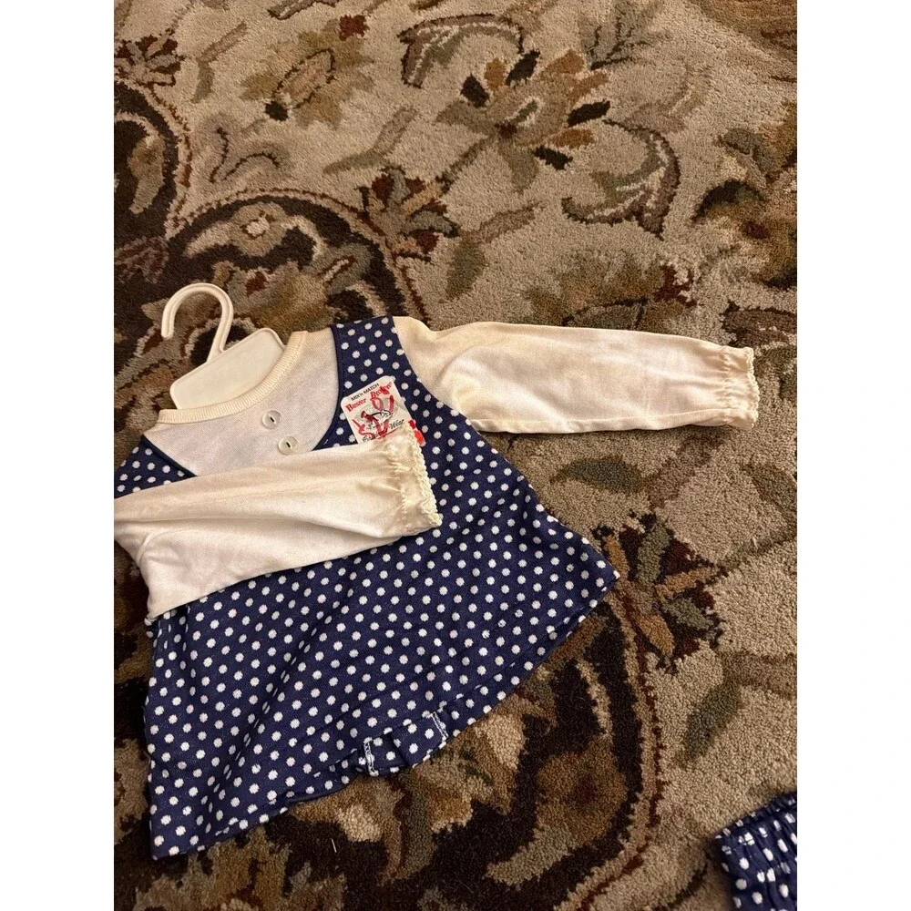 vintage buster brown 6-9 months polka dot flare bottoms nwt